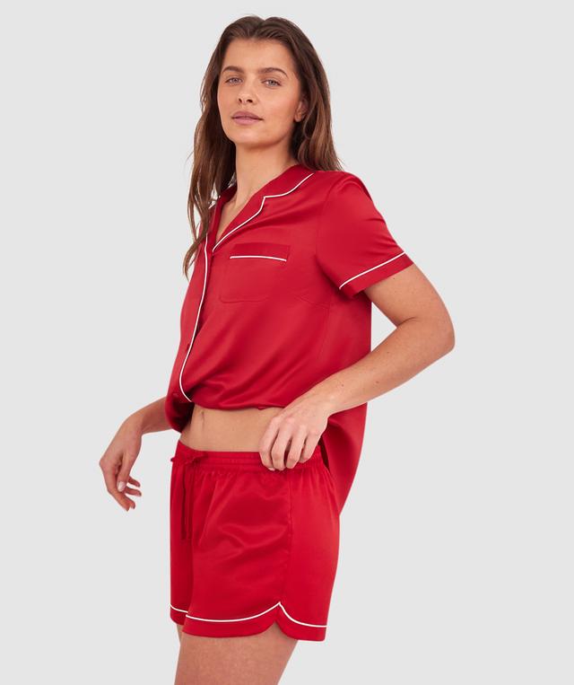 Liquid Satin Short - Dark Red