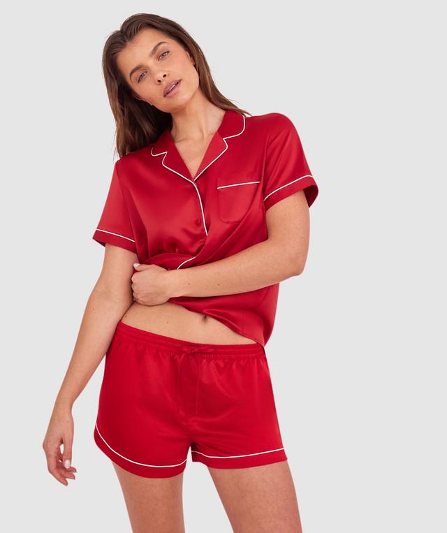 Liquid Satin Short - Dark Red