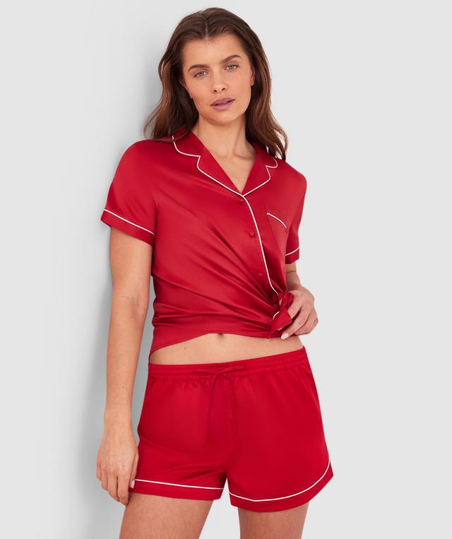 Liquid Satin Short - Dark Red