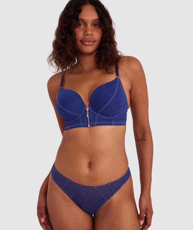 Aaliyah Brazilian Knicker - Navy