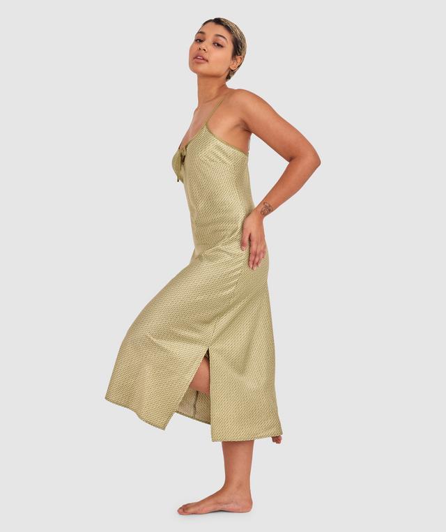 Aisha Slip - Khaki Geometric