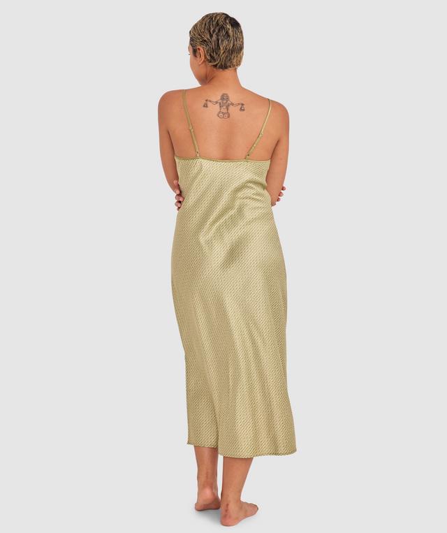 Aisha Slip - Khaki Geometric