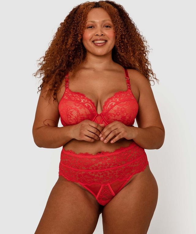All About Me Plunge Full Cup Bra - Light Red