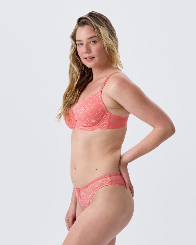 Allegra Lightly Lined Bra - Dark Coral