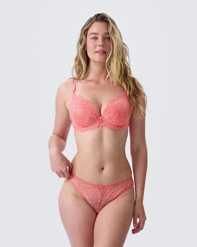 Allegra Lightly Lined Bra - Dark Coral