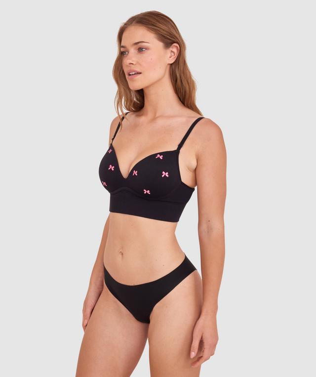Alyssia Push Up Wirefree - Black/Print