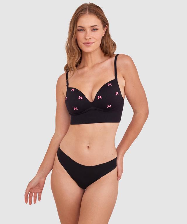 Alyssia Push Up Wirefree - Black/Print
