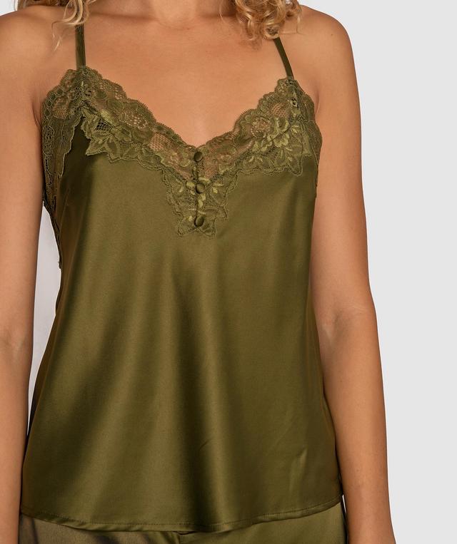 Angelica Short PJ Set - Dark Green