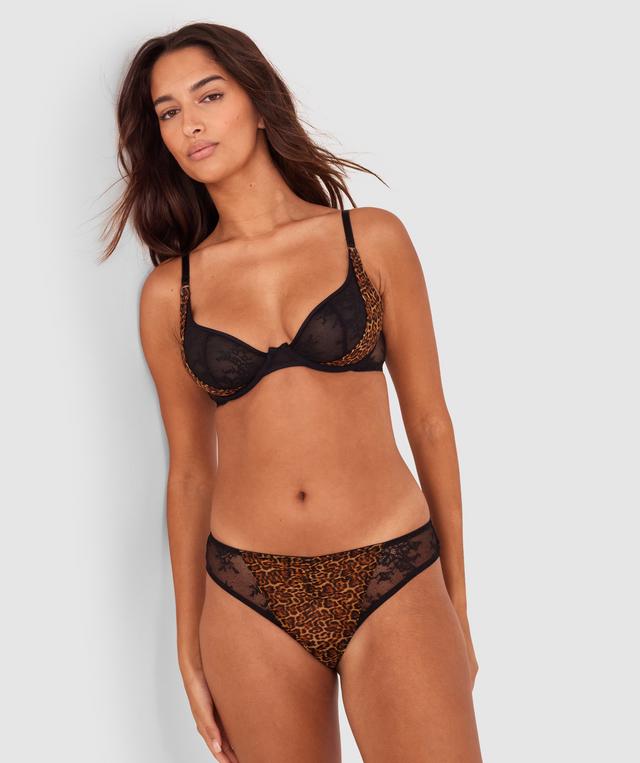 Angelique High Leg Brazilian Knicker - Print Animal