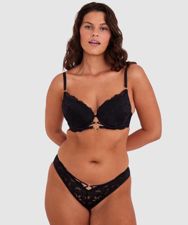 Annalise Contour Plunge Bra - Black