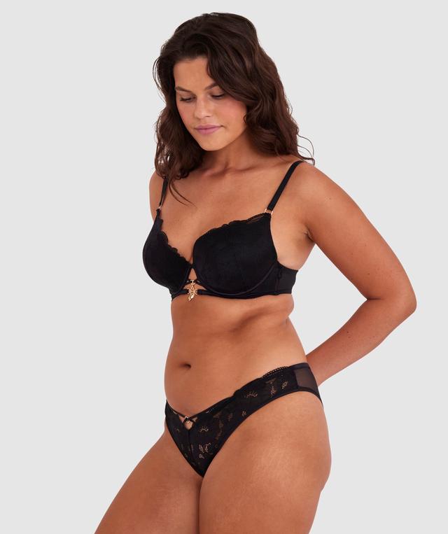 Annalise Contour Plunge Bra - Black