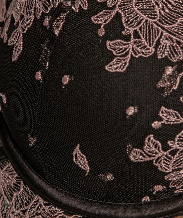 Antoinette Plunge Contour Bra - Black/Light Pink