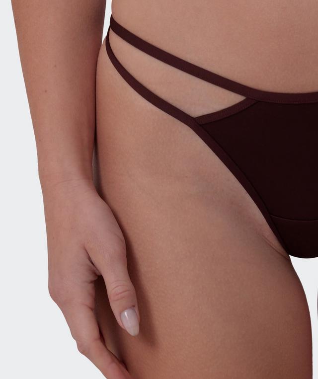 Anusha High Leg String - Dark Brown