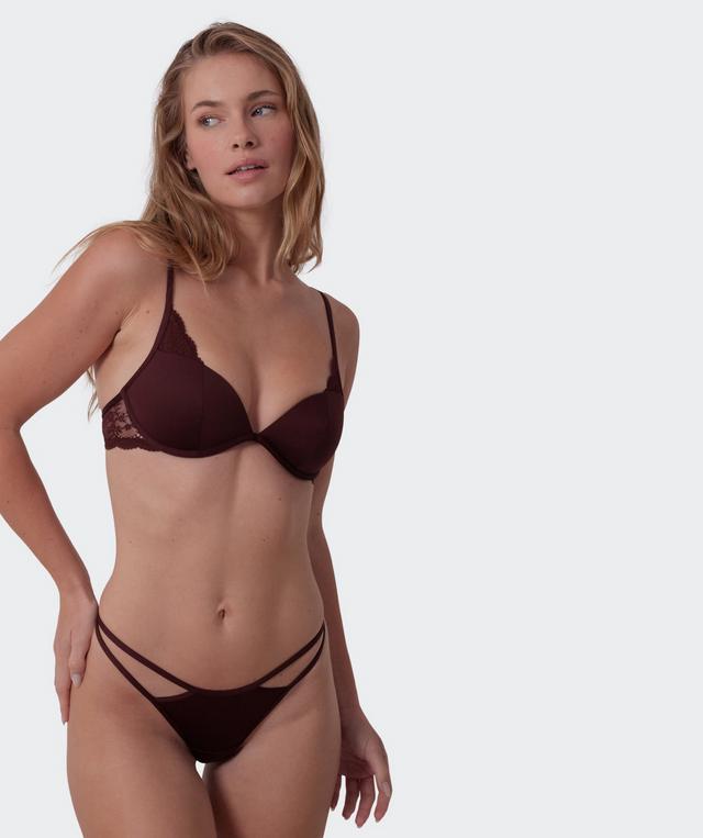 Anusha Lightly Lined Bra - Dark Brown