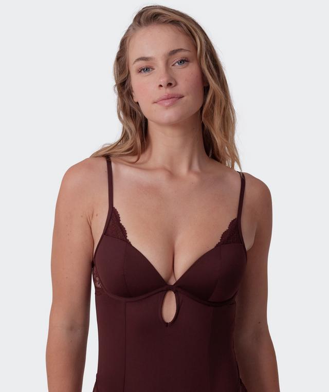 Anusha Longline Bodysuit - Dark Brown