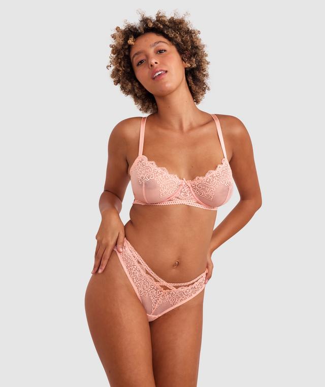 Arabella V String - Light Coral