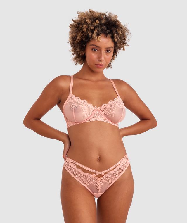 Arabella V String - Light Coral
