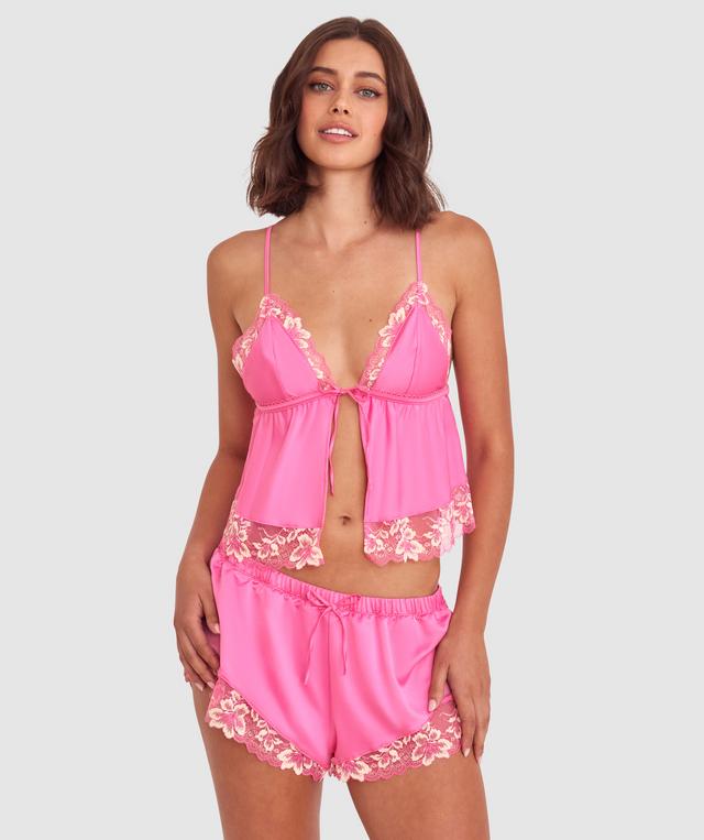 Arla Short - Pink/Light Yellow