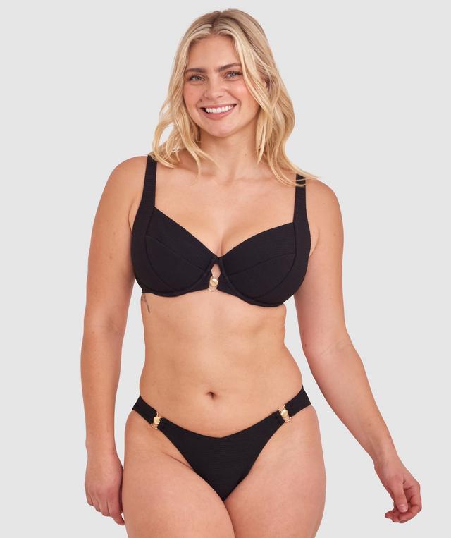 Athena Full Cup Underwire Bikini Top - Black
