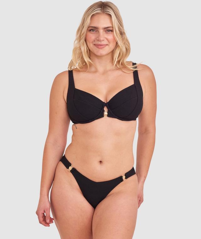 Athena Full Cup Underwire Bikini Top - Black