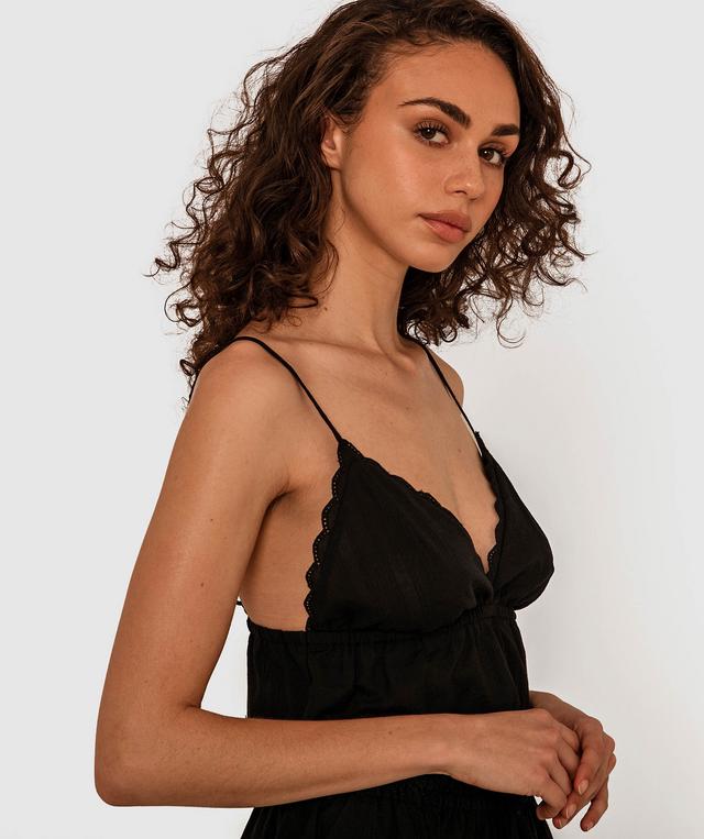 Aurelia Crop Cami - Black