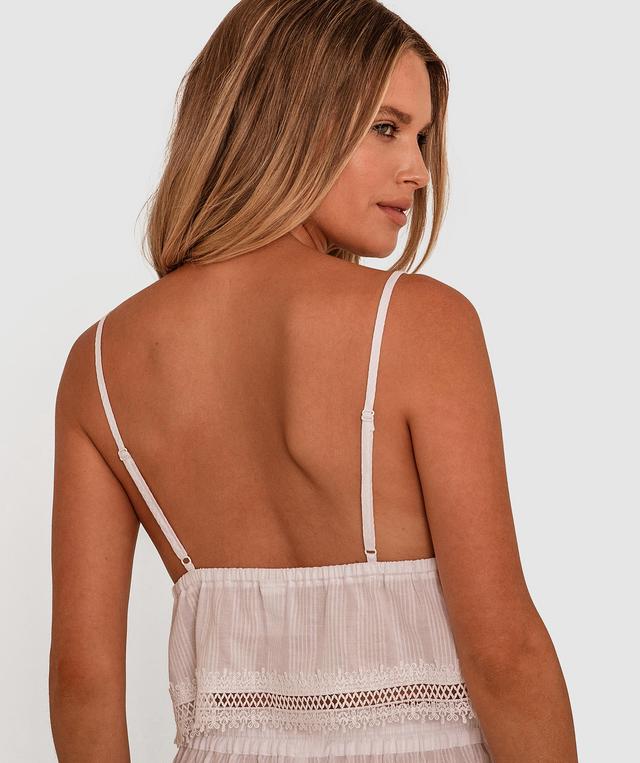 Aurelia Crop Cami - White