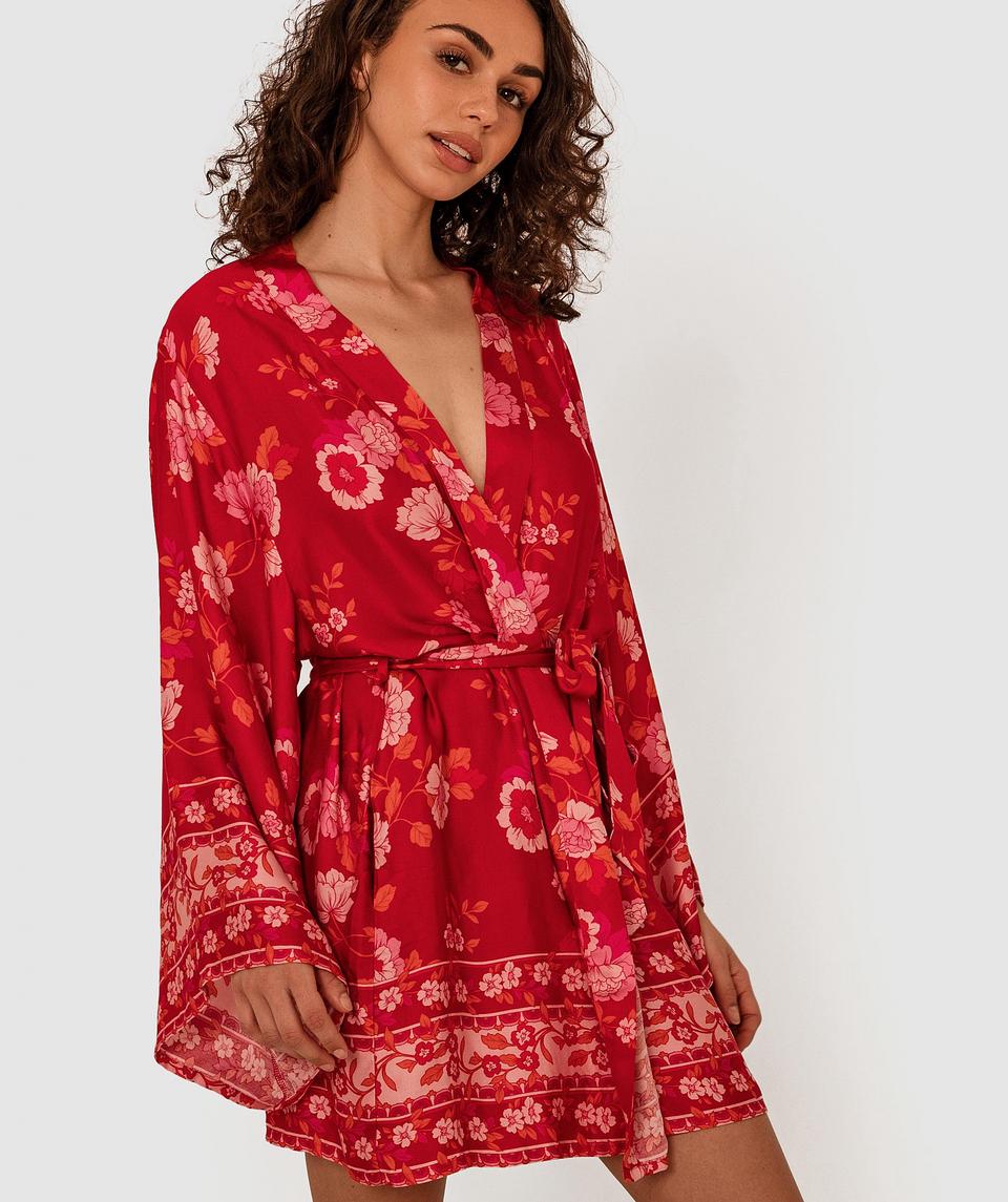 Aurelia Long Sleeve Wrap - Floral Print