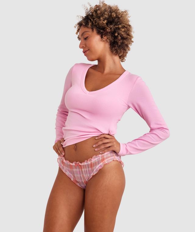 Azlin Brazilian Knicker - Print Check