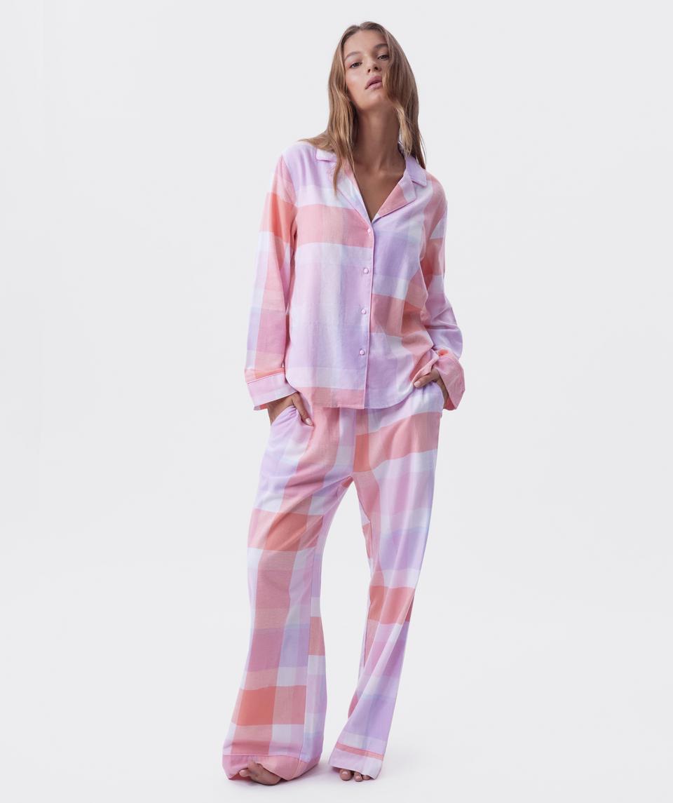 Azlin Long Sleeve Shirt - Print Check