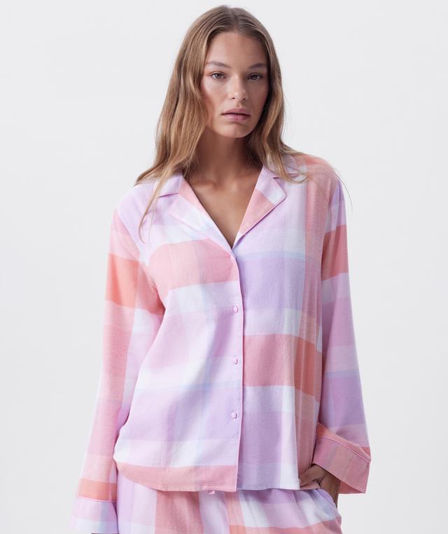 Azlin Long Sleeve Shirt - Print Check