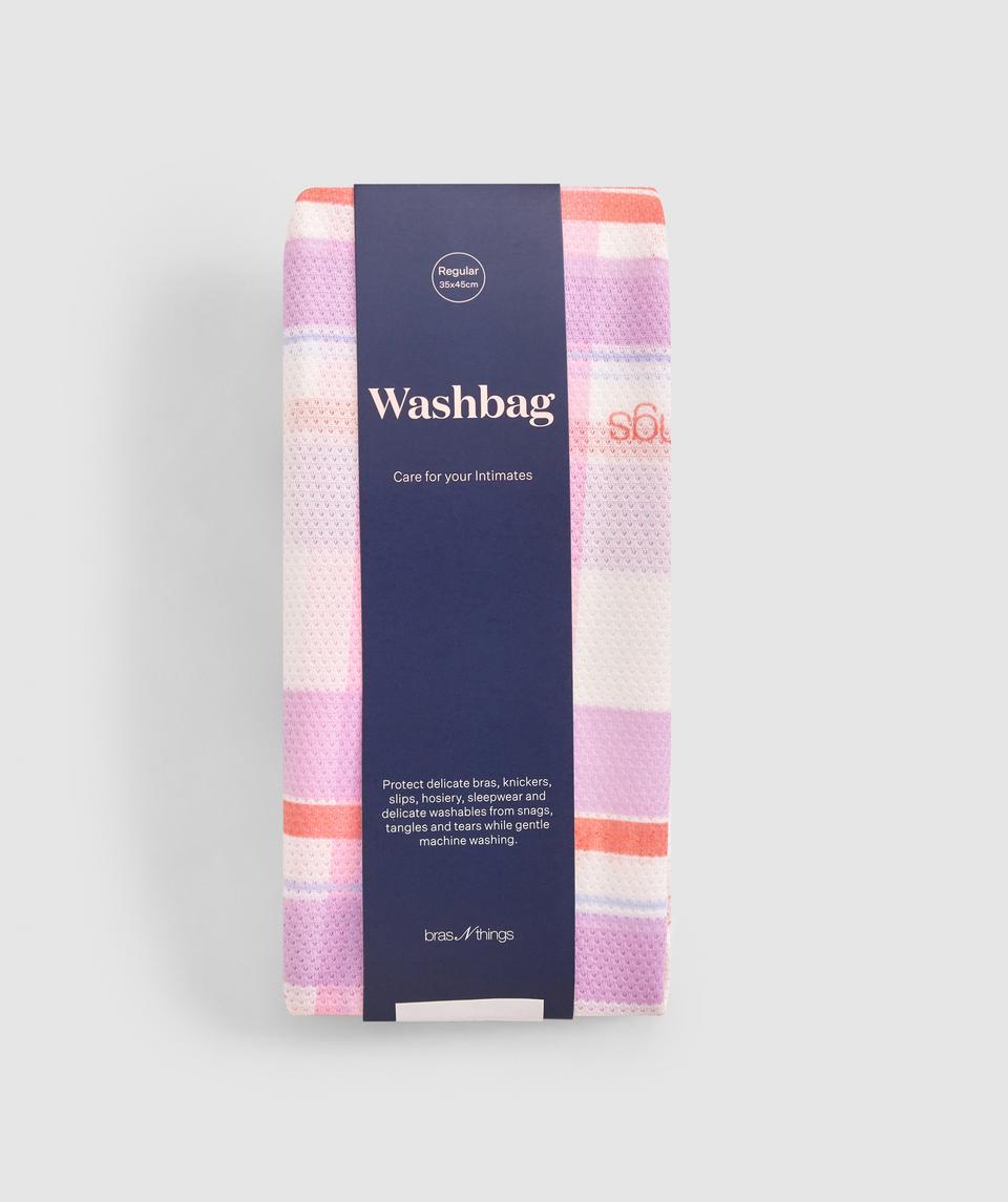 Azlin Regular Washbag - Print Check