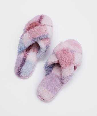 Azlin Slippers - Print Check (PRINT CHECK)