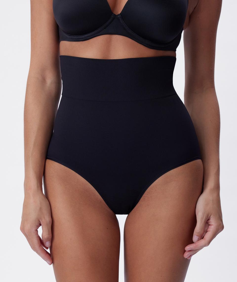 Base Layers High Waist Full Brief - Black