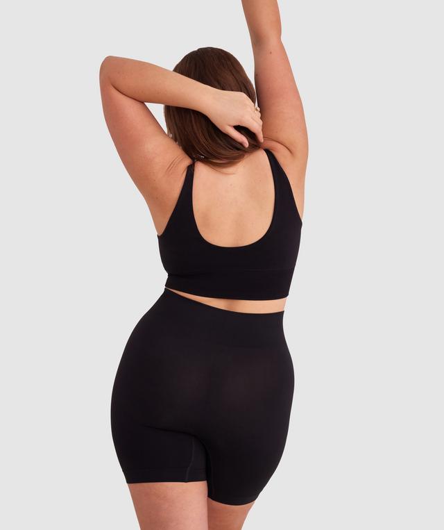 Base Layers Long Line Crop - Black