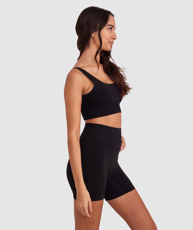 Base Layers Long Line Crop - Black