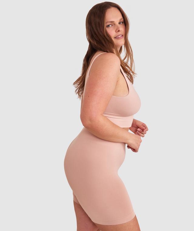 Base Layers Long Line Crop - Nude