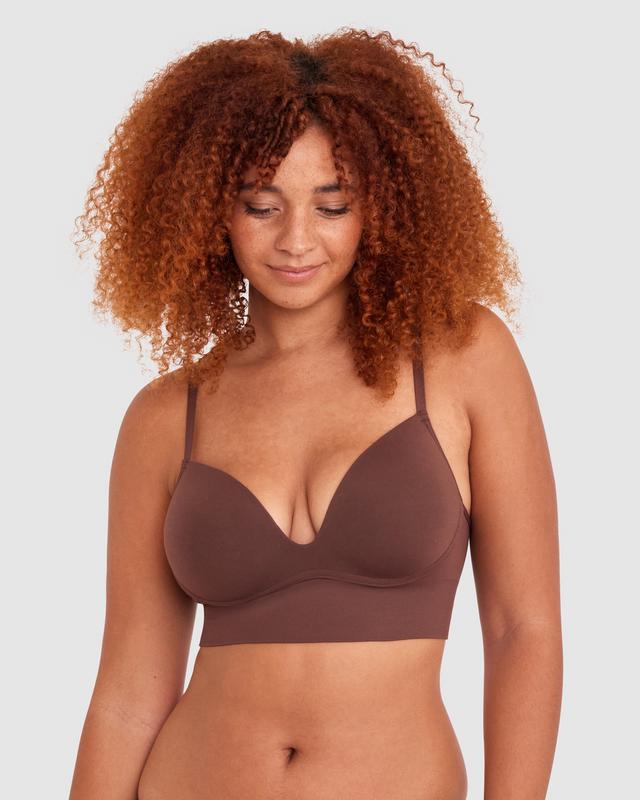 Base Layers Long Line Push Up Bra - Nude 6
