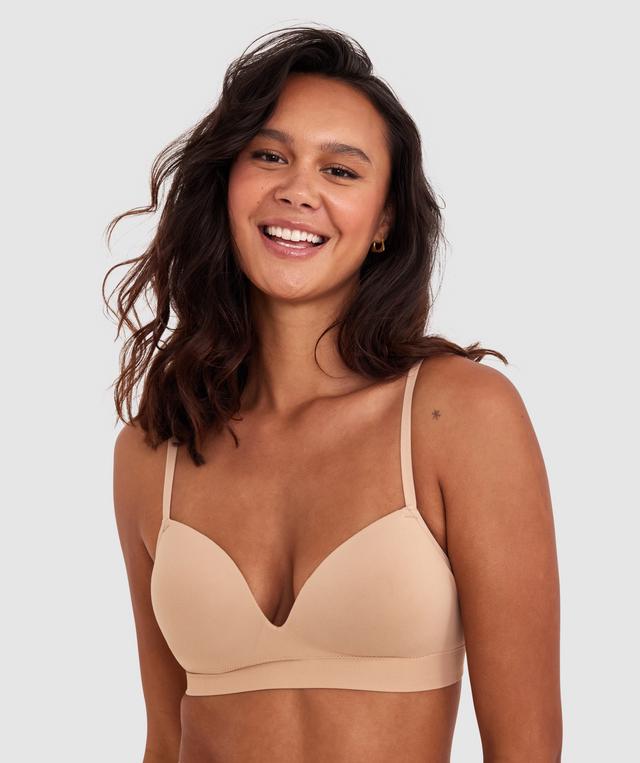 Base Layers Plunge Wirefree Bra - Nude 2