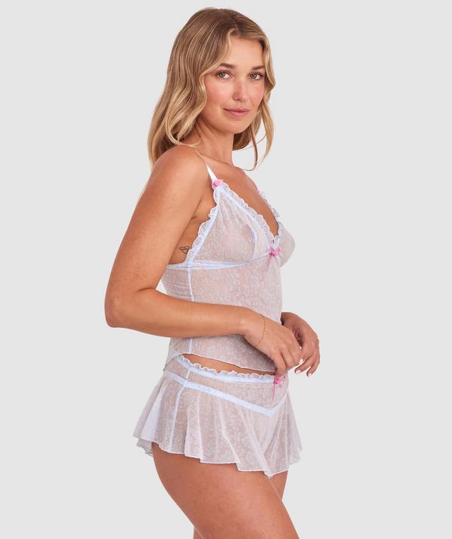 Beatrix French Knicker - Pale Blue/Pink