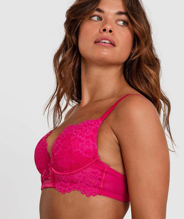 Bella Contour Plunge Bra - Fuchsia Pink