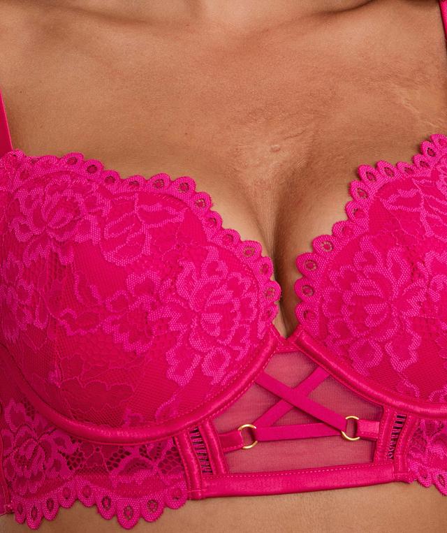 Bella Contour Plunge Bra - Fuchsia Pink