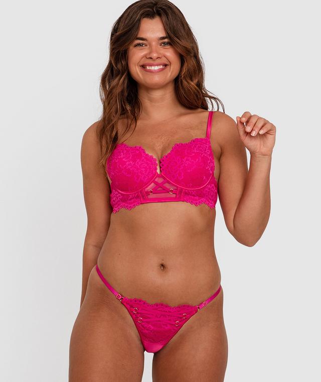 Bella Mini V Knicker - Fuchsia Pink