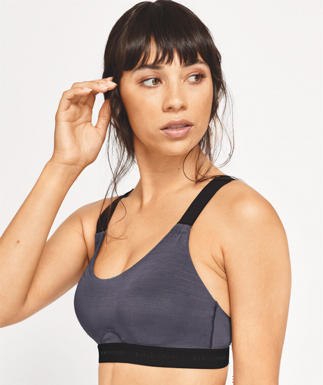 Berlei EmpowHer Light Impact international Crop - Dark Grey/Black