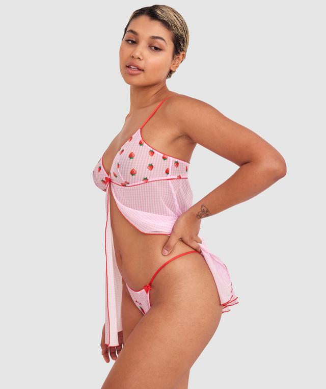 Berry Cute Babydoll - Print Check