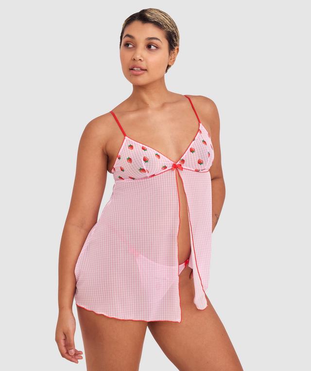 Berry Cute Babydoll - Print Check