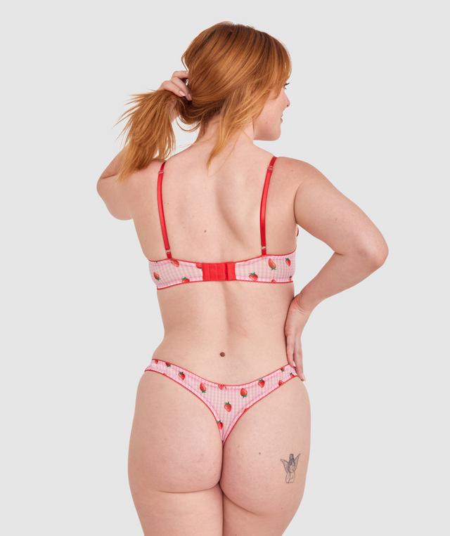 Berry Cute Underwire Bra - Print Check