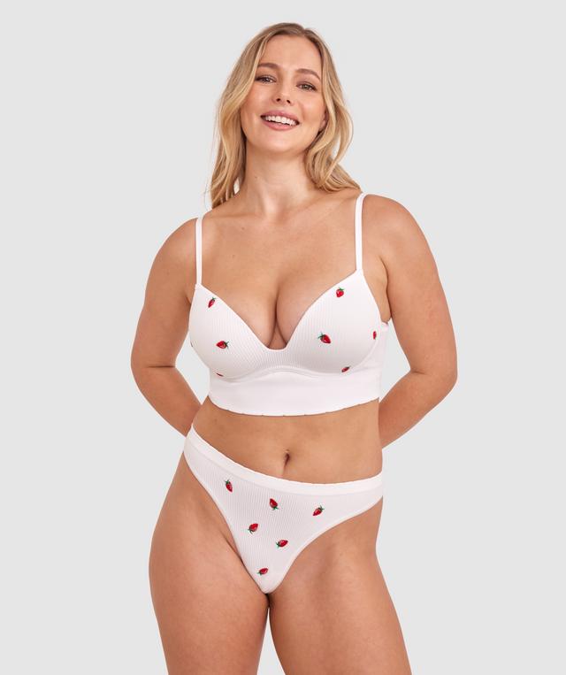 Berry Delight Push Up Wirefree Bra - Ivory