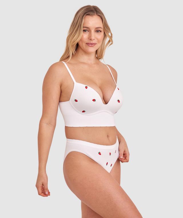 Berry Delight Push Up Wirefree Bra - Ivory