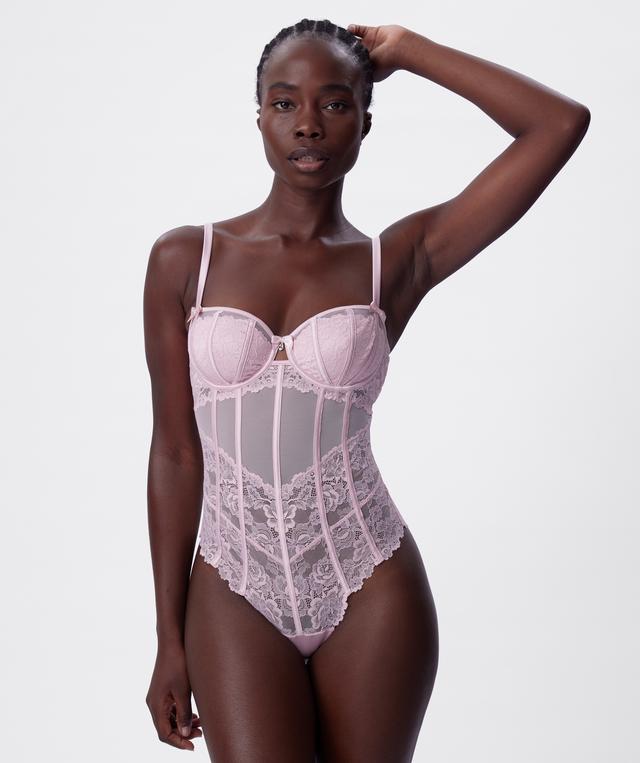 Bethany Balconette Bodysuit - Light Pink
