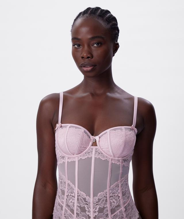 Bethany Balconette Bodysuit - Light Pink
